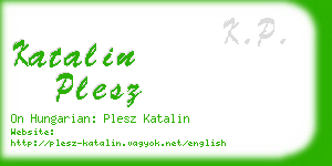 katalin plesz business card
